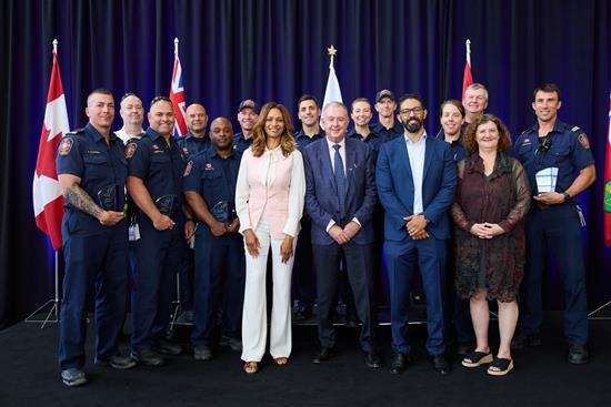 a group of people posing for a photo