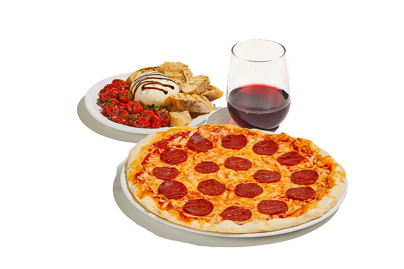 Menu Pearsonlicious Trio (Entrée, pizza et vin)