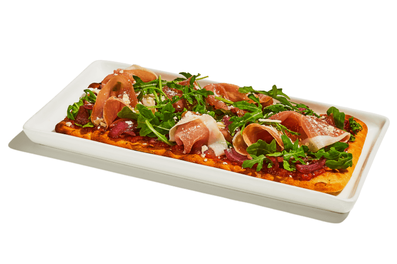 Pain plat au prosciutto
