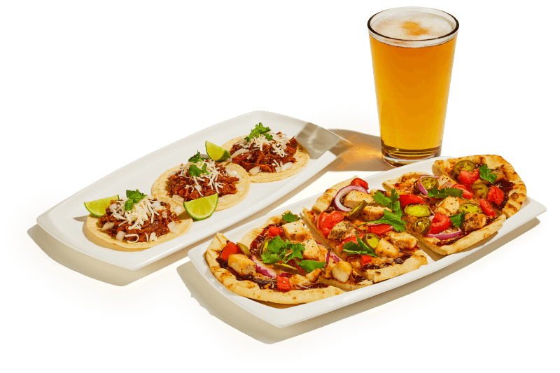 Tacos, pains plats et bière