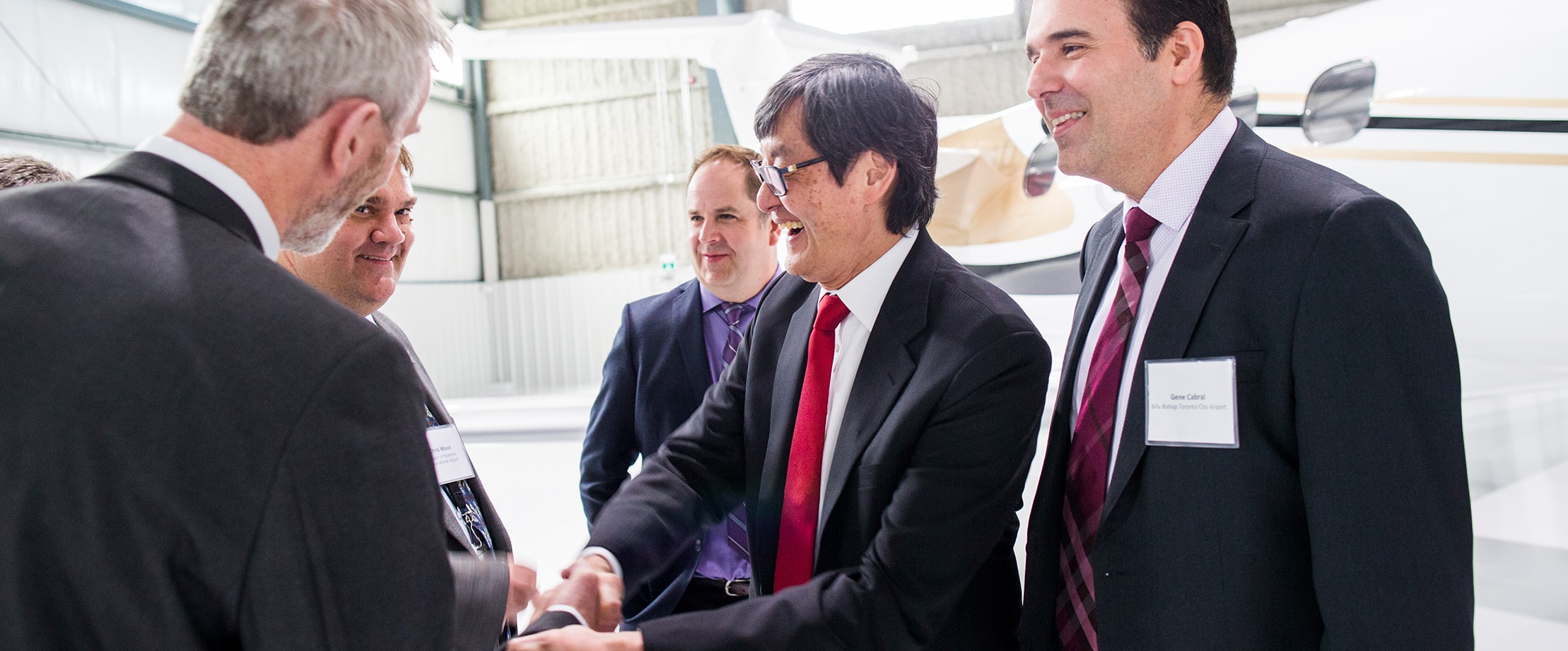 Howard Eng meets with other members of the Southern Ontario Airport Network