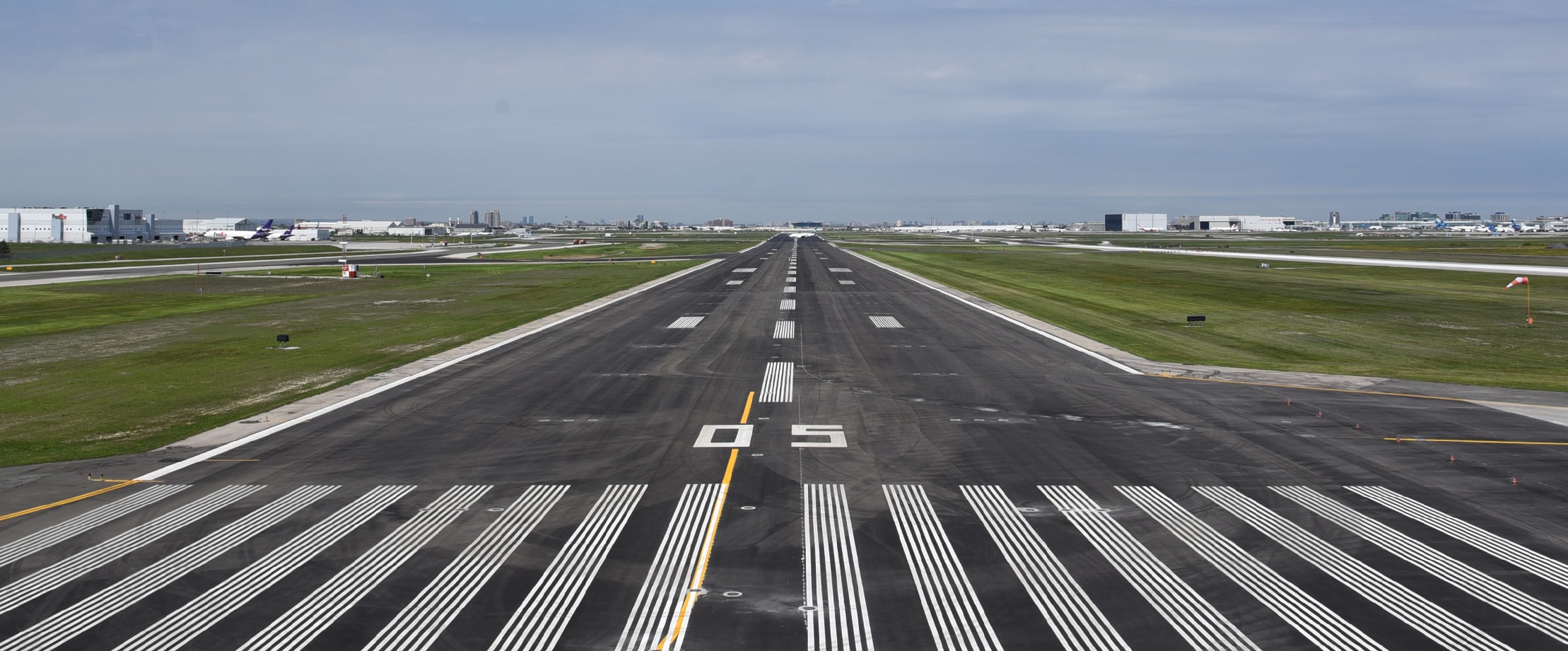 A landing strip at Toronto Pearson